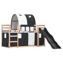 Berkfield Home Bunk Bed without Mattress with Slide White & Black 80x200 cm - thumbnail 3