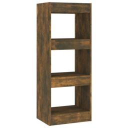 Berkfield Home Book Cabinet/Room Divider Smoked Oak 40x30x103 cm Engineered Wood in Brown - Size: 40 x 30 x 103 cm - thumbnail 2
