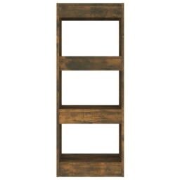 Berkfield Home Book Cabinet/Room Divider Smoked Oak 40x30x103 cm Engineered Wood in Brown - Size: 40 x 30 x 103 cm - thumbnail 5