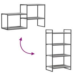 Berkfield Home Durable Wall Shelves 4 pcs Grey Sonoma 60x40x1.5 cm Engineered Wood - thumbnail 8