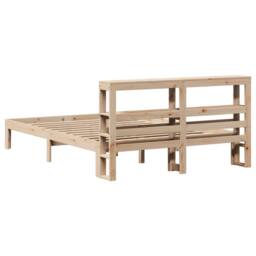 Berkfield Home Bed Frame with Headboard without Mattress 120x190 cm Small Double in Brown - thumbnail 6