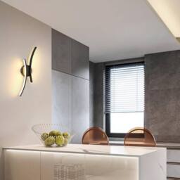 Goeco LED Indoor Wall Light Modern LED Wall Lamp Acrylic 3000K Curved Design in Black - thumbnail 7