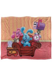 Blues Clues Blue's Clues Character Group Silky Touch Super Soft Throw Blanket 152 X 127 cm in White - thumbnail 1