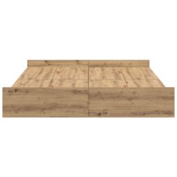 Berkfield Home Storage Bed Frame with Drawer with Headboard with Storage Artisan oak 160 x 200 cm in Brown - thumbnail 7