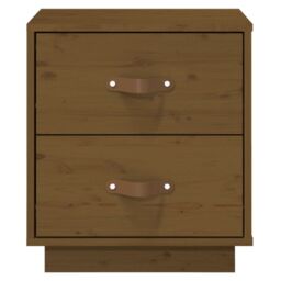 Berkfield Home Bedside Cabinet Honey Brown 40x34x45 cm Solid Wood Pine - Size: 40 x 34 x 45 cm - thumbnail 5