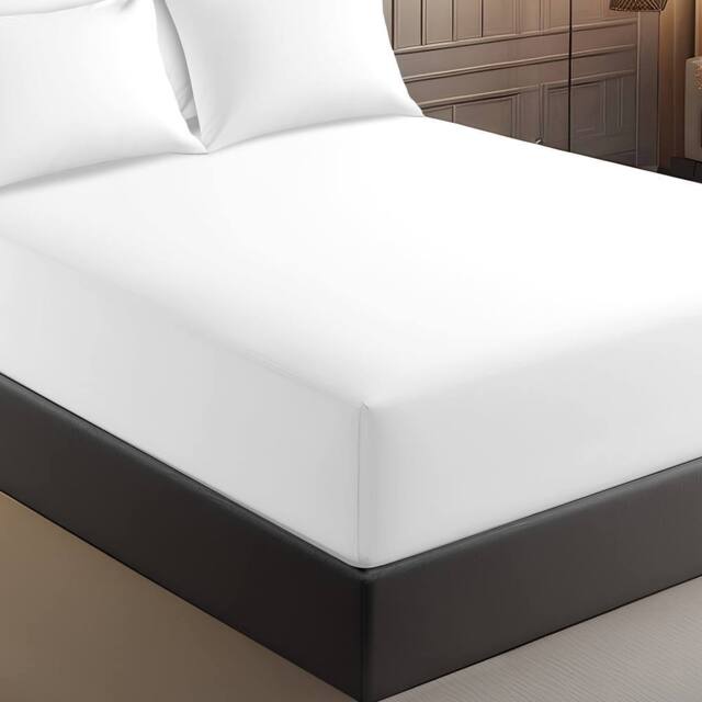 Grace Premium Microfiber 40cm Extra Deep Pocket Fitted Sheets in White - Size: Super King Fitted - image 1