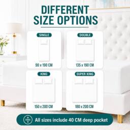 Grace Premium Microfiber 40cm Extra Deep Pocket Fitted Sheets in White - Size: Super King Fitted - thumbnail 8
