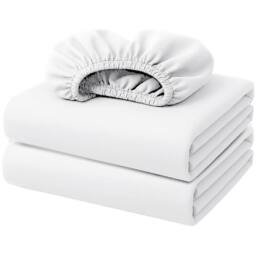 Grace Premium Microfiber 40cm Extra Deep Pocket Fitted Sheets in White - Size: Super King Fitted - thumbnail 3