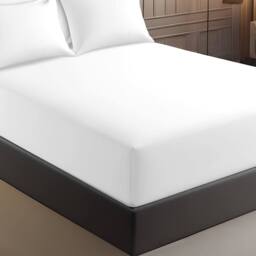 Grace Premium Microfiber 40cm Extra Deep Pocket Fitted Sheets in White - Size: Super King Fitted - thumbnail 1