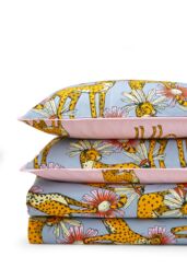 Their Nibs 'Untamed Cheetah' Cotton Reversible Duvet Cover Set in Grey - Size: Double - thumbnail 6