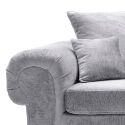 Abakus Direct Verona Collection 3 Seater in Light Grey Crushed Chenille - thumbnail 5