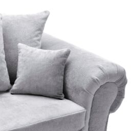 Abakus Direct Verona Collection 3 Seater in Light Grey Crushed Chenille - thumbnail 6