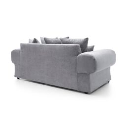 Abakus Direct Verona Collection 3 Seater in Light Grey Crushed Chenille - thumbnail 4