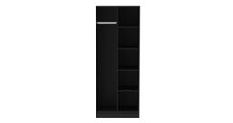Ready Assembled 2 U Metro Open Wardrobe (Ready Assembled) in True Black - Size: Large - thumbnail 2