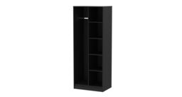 Ready Assembled 2 U Metro Open Wardrobe (Ready Assembled) in True Black - Size: Large - thumbnail 3
