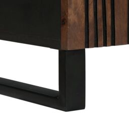 Berkfield Home TV Cabinet - 105 x 33.5 x 46 cm, Made from Solid Mango Wood in Brown - Size: 105 x 33.5 x 46 cm - thumbnail 8