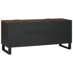 Berkfield Home TV Cabinet - 105 x 33.5 x 46 cm, Made from Solid Mango Wood in Brown - Size: 105 x 33.5 x 46 cm - thumbnail 5