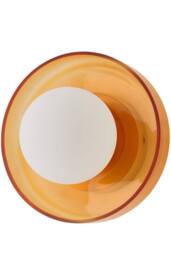 ValueLights Newbury Pair of Glass with Globe Shades IP44 Bathroom Wall Lights in Amber - thumbnail 7