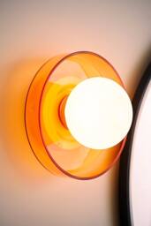 ValueLights Newbury Pair of Glass with Globe Shades IP44 Bathroom Wall Lights in Amber - thumbnail 3