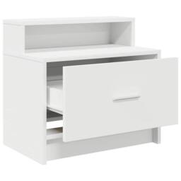 Berkfield Home Bedside Cabinets with Drawer 2 pcs White 51x31x47 cm - Size: 51 x 31 x 47 cm - thumbnail 5
