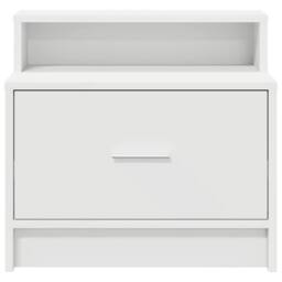 Berkfield Home Bedside Cabinets with Drawer 2 pcs White 51x31x47 cm - Size: 51 x 31 x 47 cm - thumbnail 4