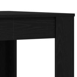 Berkfield Home Black Oak Dining Table 140x74.5x76 cm - Made of Engineered Wood - thumbnail 8