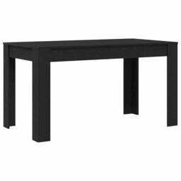 Berkfield Home Black Oak Dining Table 140x74.5x76 cm - Made of Engineered Wood