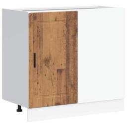 Berkfield Home Kitchen Base Cabinet Porto Old Wood Engineered Wood in Brown - thumbnail 2