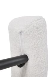 Living and Home Set of 2 Modern Dining Chairs with Black Metal Legs in White - thumbnail 5