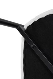 Living and Home Set of 2 Modern Dining Chairs with Black Metal Legs in White - thumbnail 8