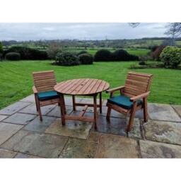 Churnet Valley Garden Furniture Ltd Valley Round Table Set - Min. Assembly Required - Set of Cushions Inc in Brown - thumbnail 8