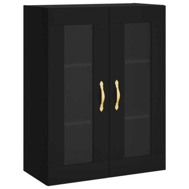Berkfield Home Wall Mounted Cabinet Black 69.5x34x90 cm - image 1