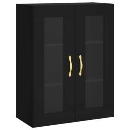 Berkfield Home Wall Mounted Cabinet Black 69.5x34x90 cm - thumbnail 1