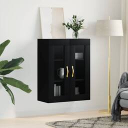 Berkfield Home Wall Mounted Cabinet Black 69.5x34x90 cm - thumbnail 3