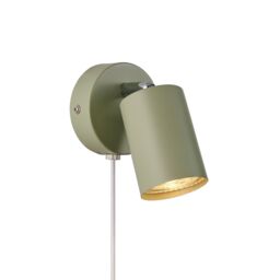 Nordlux Explore Wall Light Green Metal Bedroom GU10 Switch Plug In/Mains