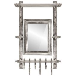 Luggage Rack with Coat Hangers Wall Mounted Aluminium - thumbnail 3