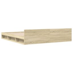 Berkfield Home Bed Frame with Drawers without Mattress Sonoma Oak 180x200 cm Super King in Brown - thumbnail 6