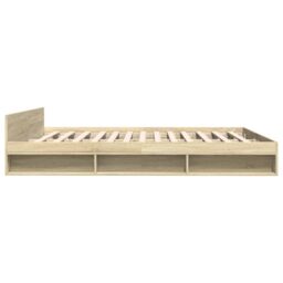 Berkfield Home Bed Frame with Drawers without Mattress Sonoma Oak 180x200 cm Super King in Brown - thumbnail 5