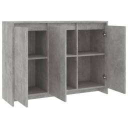 Berkfield Home Sideboard Concrete Grey 102x33x75 cm Engineered Wood - Size: 102 x 33 x 75 cm - thumbnail 5
