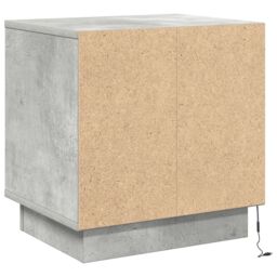 Berkfield Home Bedside Cabinet with LED Lights Concrete Grey 44x34, 5x45 cm - thumbnail 8