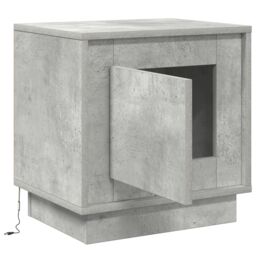 Berkfield Home Bedside Cabinet with LED Lights Concrete Grey 44x34, 5x45 cm - thumbnail 5