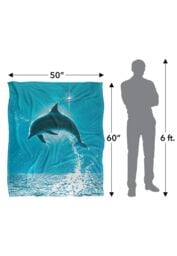 JQ Licensing Royce Mcclure Dolphin Sun Silky Touch Super Soft Throw Blanket 152 X 127 cm in White - thumbnail 5
