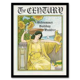 Artery8 Louis Rhead The Century Midsummer Holiday Issue Cover Framed Art Print in Yellow - Size: A4 - thumbnail 1