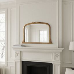 Yearn Mirrors Beaded Overmantle Mirror Gold Bevelled 101(w)x66cm(h) - thumbnail 3