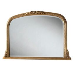 Yearn Mirrors Beaded Overmantle Mirror Gold Bevelled 101(w)x66cm(h) - thumbnail 5