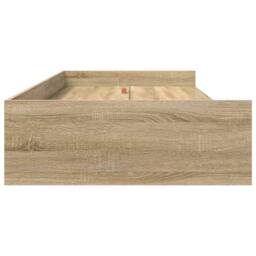 Berkfield Home Storage Bed Frame Sonoma Oak 80 x 200 cm Engineered wood in Light Oak - thumbnail 6