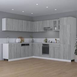 Berkfield Home Hanging Cabinet Grey Sonoma 80x31x60 cm Engineered Wood - Size: 80 x 31 x 60 cm - thumbnail 3