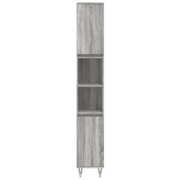 Berkfield Home 3 Piece Bathroom Furniture Set Grey Sonoma Engineered Wood - thumbnail 6