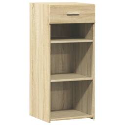 Berkfield Home Sideboard Sonoma Oak 40x42.5x93 cm Engineered Wood in Light Tan - thumbnail 3