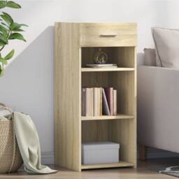 Berkfield Home Sideboard Sonoma Oak 40x42.5x93 cm Engineered Wood in Light Tan - thumbnail 2